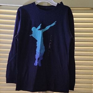 MAD Engine Navy Fortnite Long Sleeve Shirt